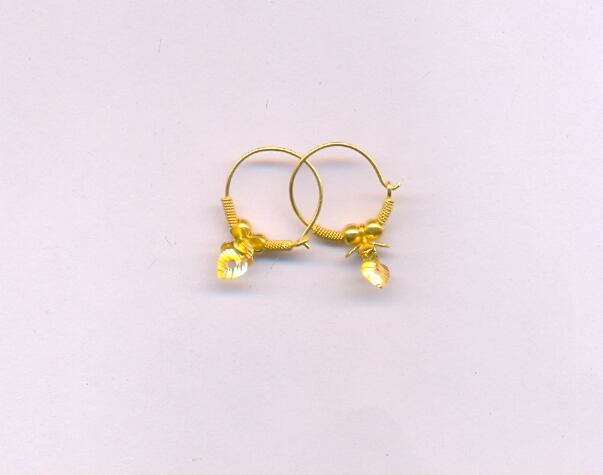 GOLD EARRING PLAIN FANCY
