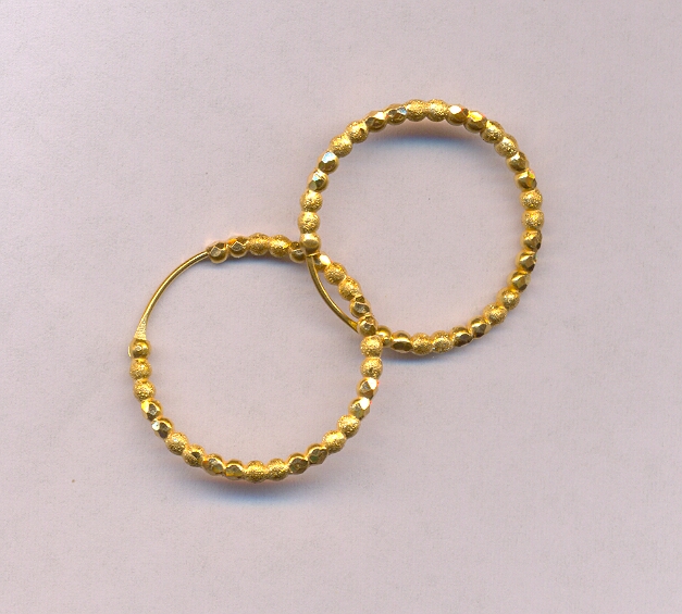 GOLD EARRING PLAIN FANCY