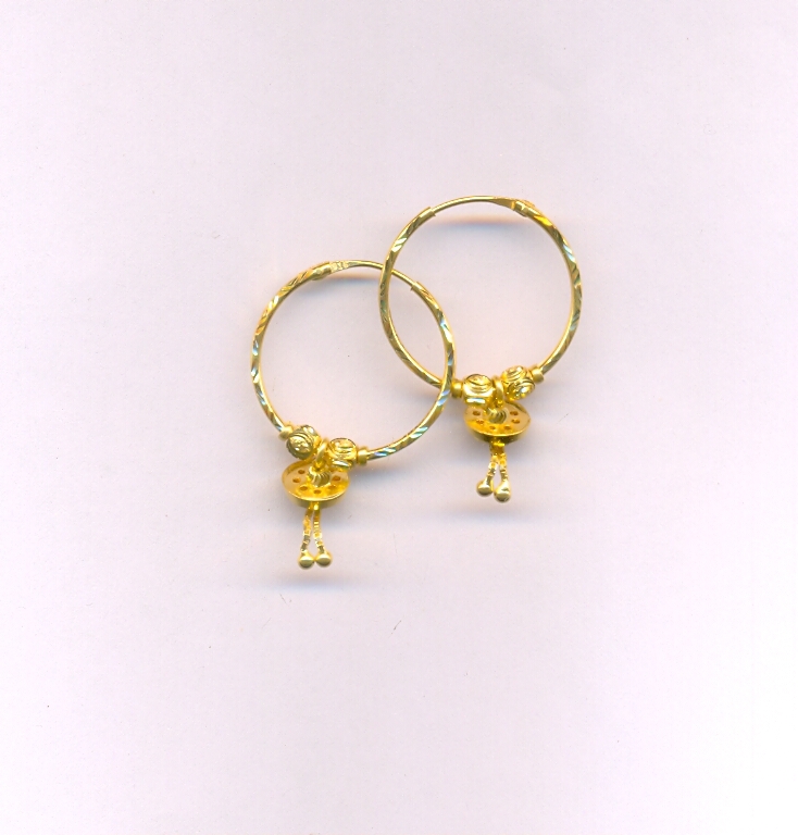 GOLD EARRING PLAIN FANCY