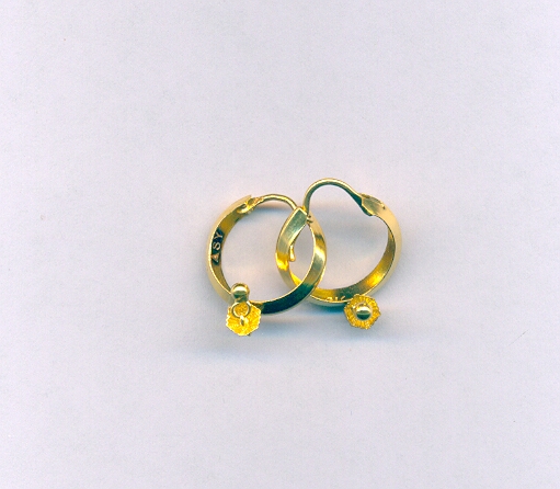 GOLD EARRING PLAIN FANCY