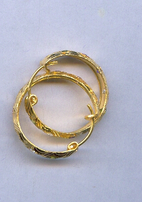 GOLD EARRING PLAIN FANCY