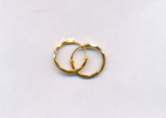 GOLD EARRING PLAIN FANCY