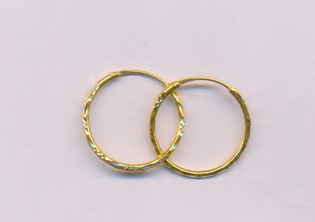 GOLD EARRING PLAIN FANCY