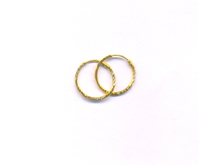 GOLD EARRING PLAIN FANCY