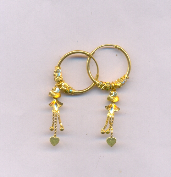 GOLD EARRING PLAIN FANCY