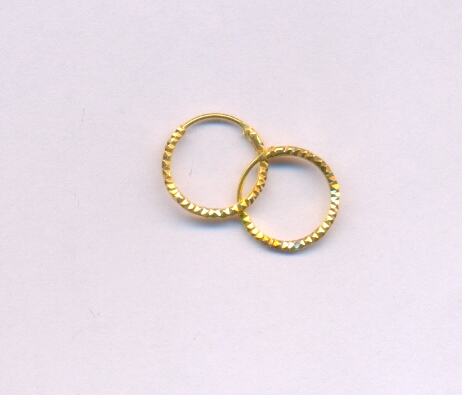 GOLD EARRING PLAIN FANCY