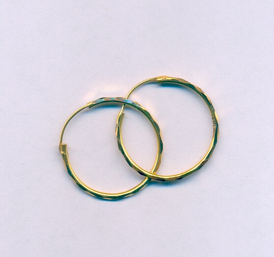 GOLD EARRING PLAIN FANCY