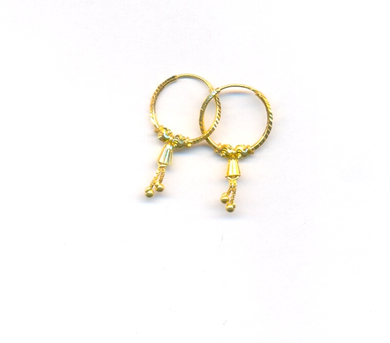 GOLD EARRING PLAIN FANCY