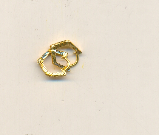 GOLD EARRING PLAIN FANCY