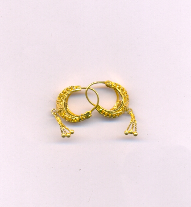 GOLD EARRING PLAIN FANCY