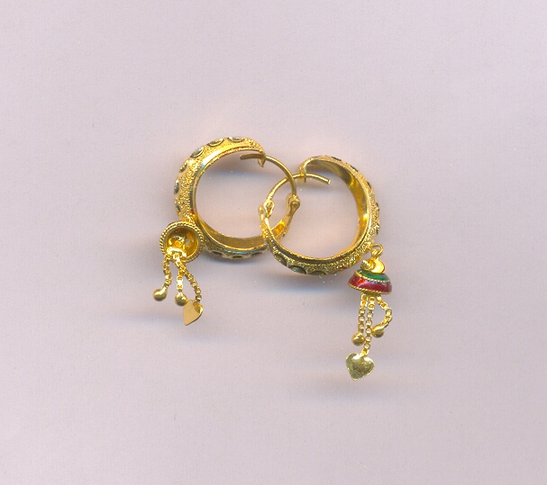 GOLD EARRING PLAIN FANCY