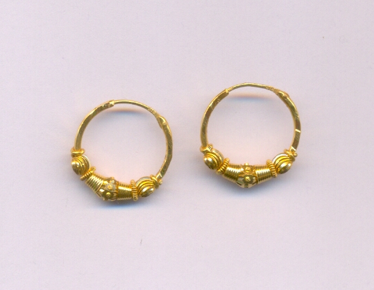 GOLD EARRING PLAIN FANCY