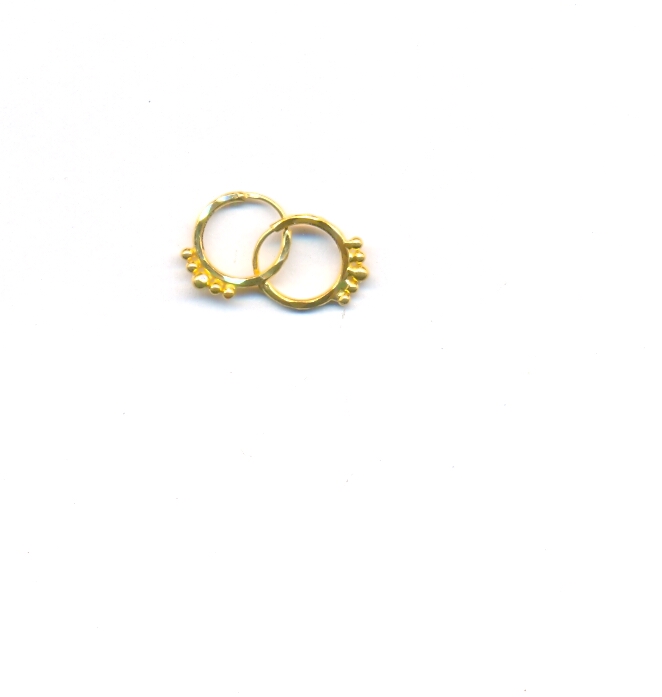 GOLD EARRING PLAIN FANCY