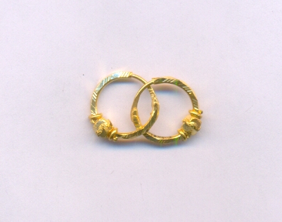 GOLD EARRING PLAIN FANCY