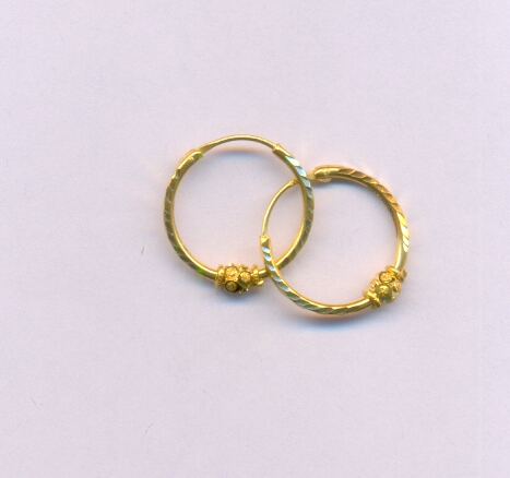 GOLD EARRING PLAIN FANCY