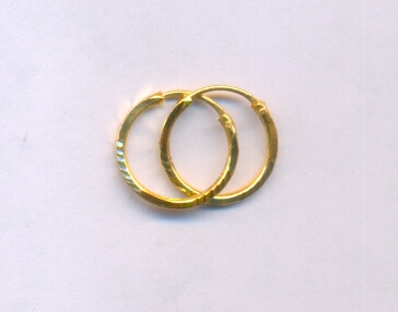 GOLD EARRING PLAIN FANCY