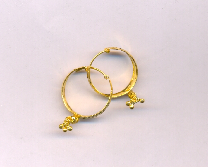 GOLD EARRING PLAIN FANCY