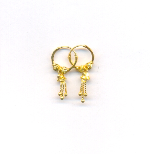 GOLD EARRING PLAIN FANCY