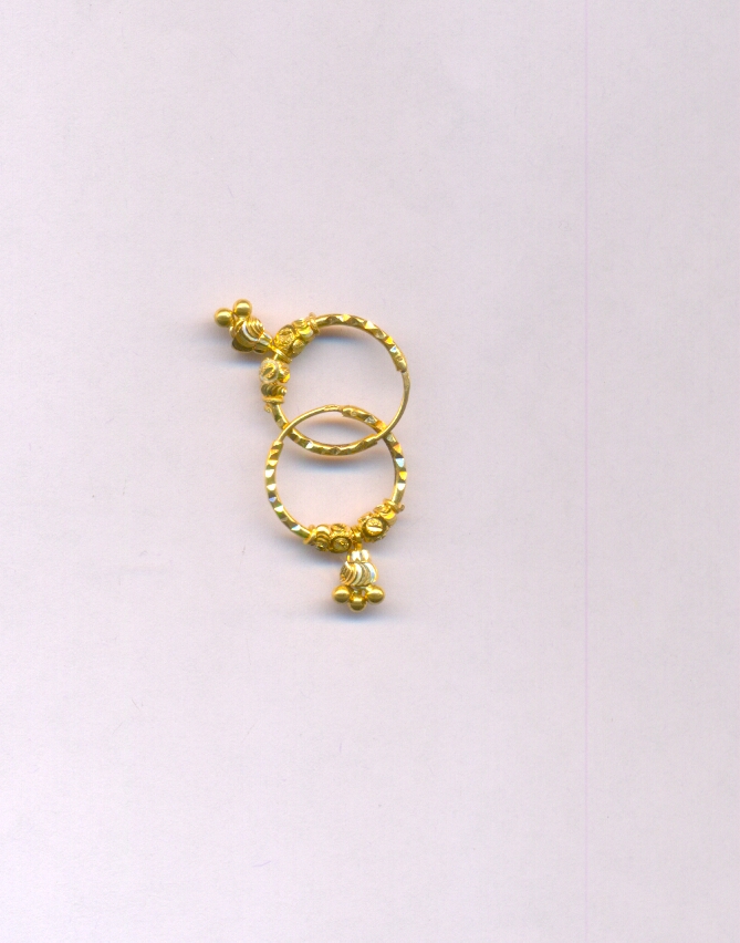 GOLD EARRING PLAIN FANCY