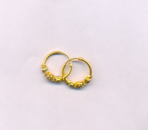 GOLD EARRING PLAIN FANCY