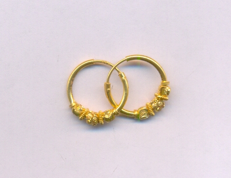 GOLD EARRING PLAIN FANCY