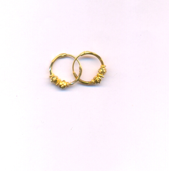 GOLD EARRING PLAIN FANCY