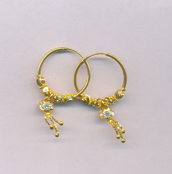 GOLD EARRING PLAIN FANCY