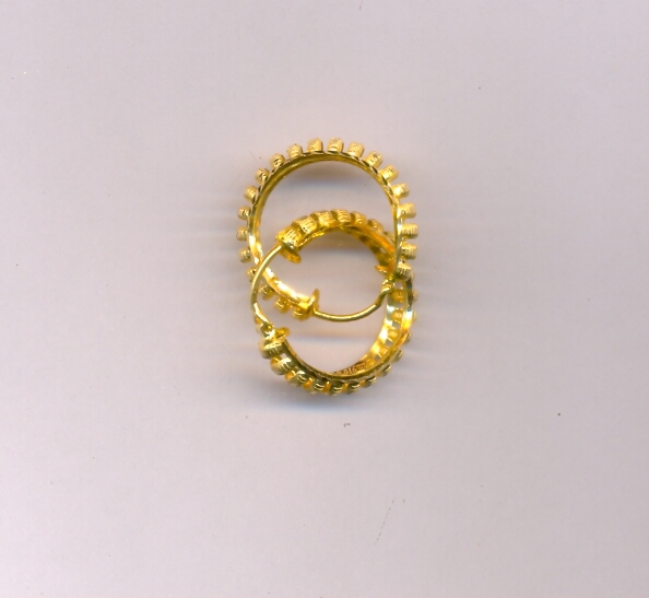 GOLD EARRING PLAIN FANCY