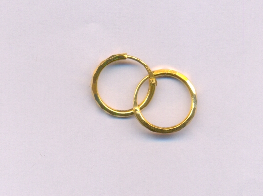 GOLD EARRING PLAIN FANCY