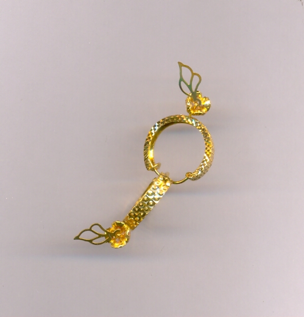GOLD EARRING PLAIN FANCY