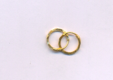 GOLD EARRING PLAIN FANCY