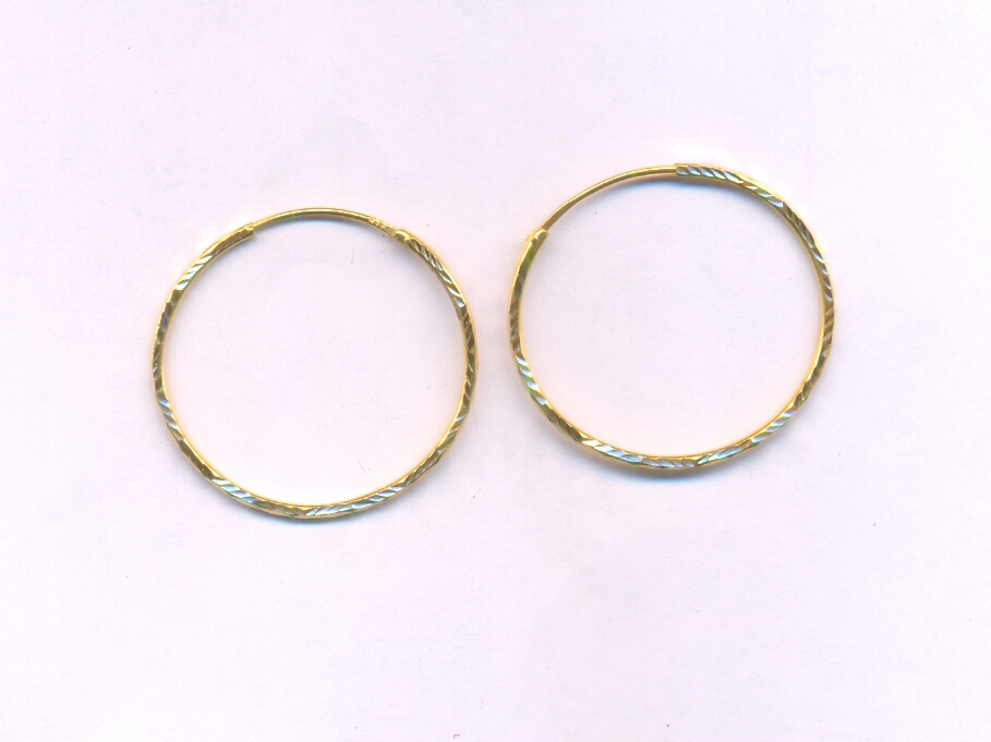 GOLD EARRING PLAIN FANCY