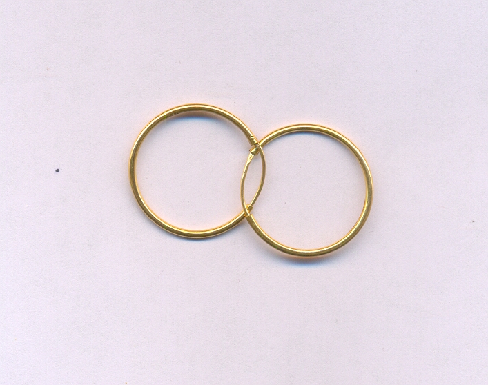 GOLD EARRING PLAIN FANCY