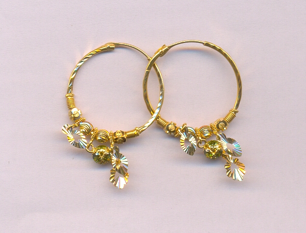 GOLD EARRING PLAIN FANCY