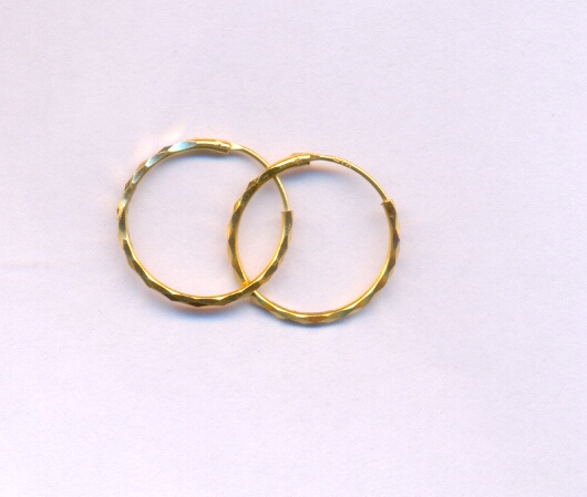 GOLD EARRING PLAIN FANCY