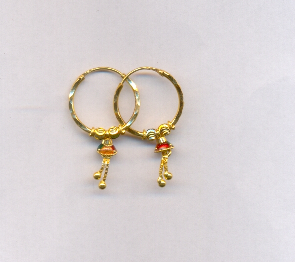 GOLD EARRING PLAIN FANCY
