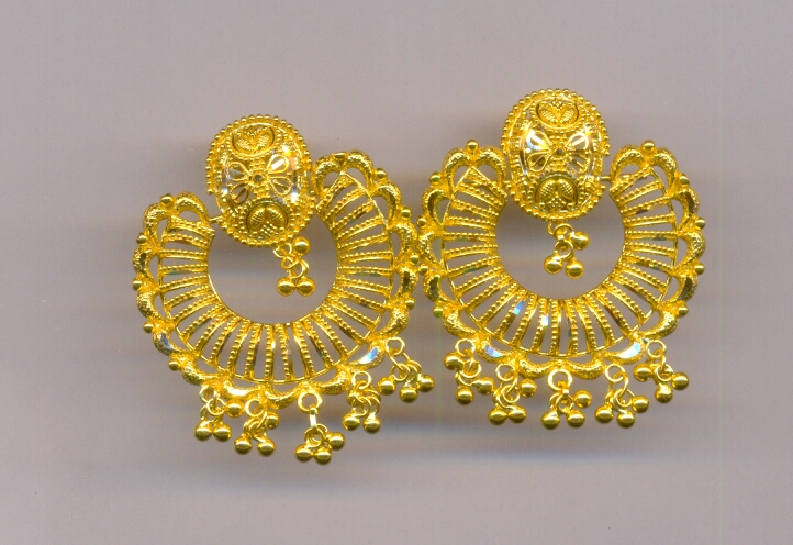 GOLD EARRING PLAIN FANCY