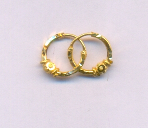 GOLD EARRING PLAIN FANCY