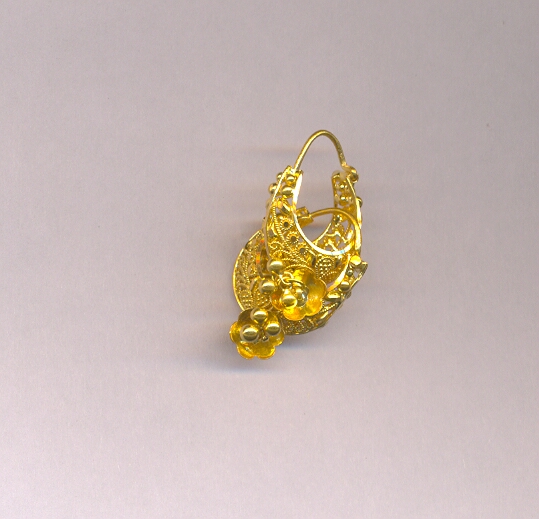GOLD EARRING PLAIN FANCY