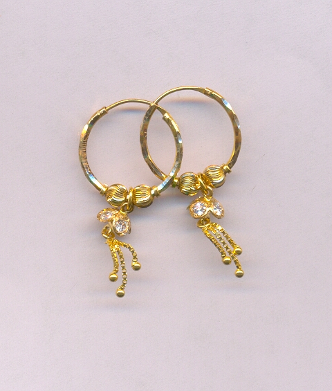 GOLD EARRING PLAIN FANCY
