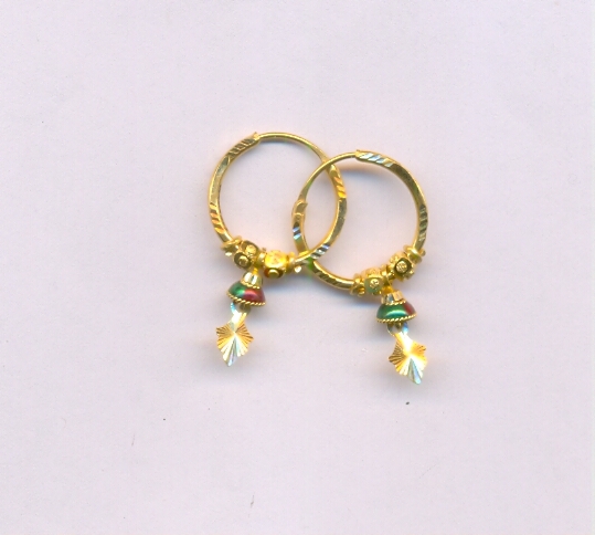 GOLD EARRING PLAIN FANCY