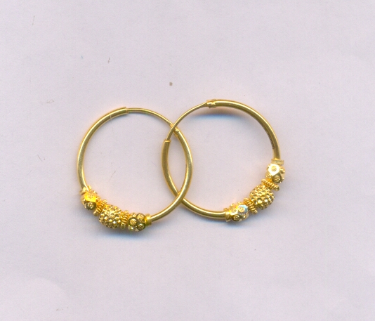 GOLD EARRING PLAIN FANCY