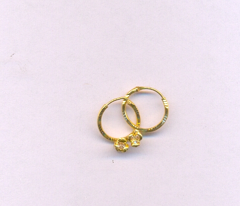 GOLD EARRING PLAIN FANCY