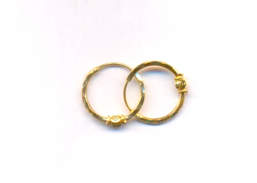GOLD EARRING PLAIN FANCY