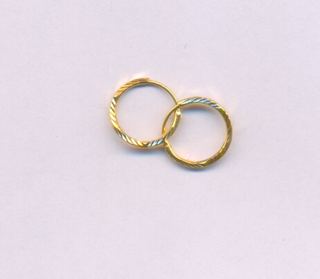 GOLD EARRING PLAIN FANCY