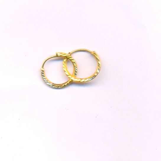 GOLD EARRING PLAIN FANCY