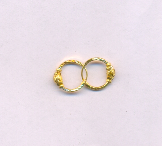 GOLD EARRING PLAIN FANCY