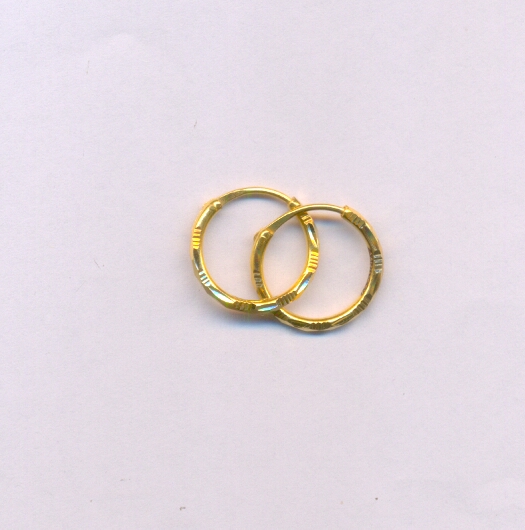 GOLD EARRING PLAIN FANCY