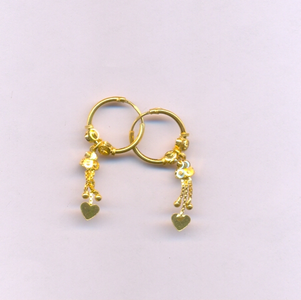 GOLD EARRING PLAIN FANCY