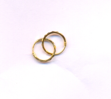 GOLD EARRING PLAIN FANCY